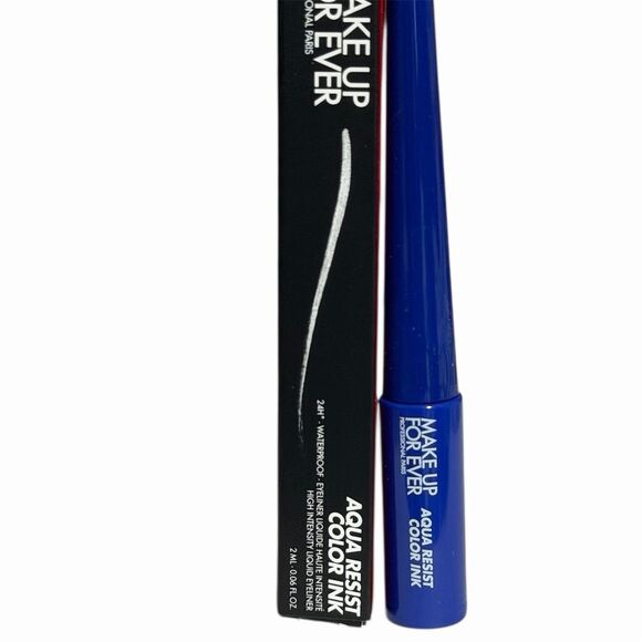 MAKE UP FOR EVER Aqua Resist Blue Liquid Eyeliner Waterproof Matte in COBALT - Picture 2 of 8